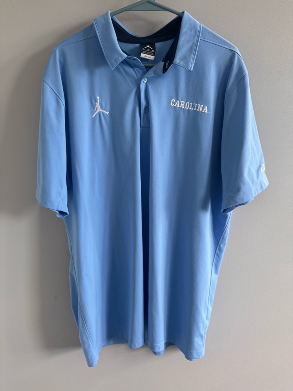 Jordan Brand Nike Carolina UNC Tarheels Dri-Fit Elite Performance Golf Polo XL
